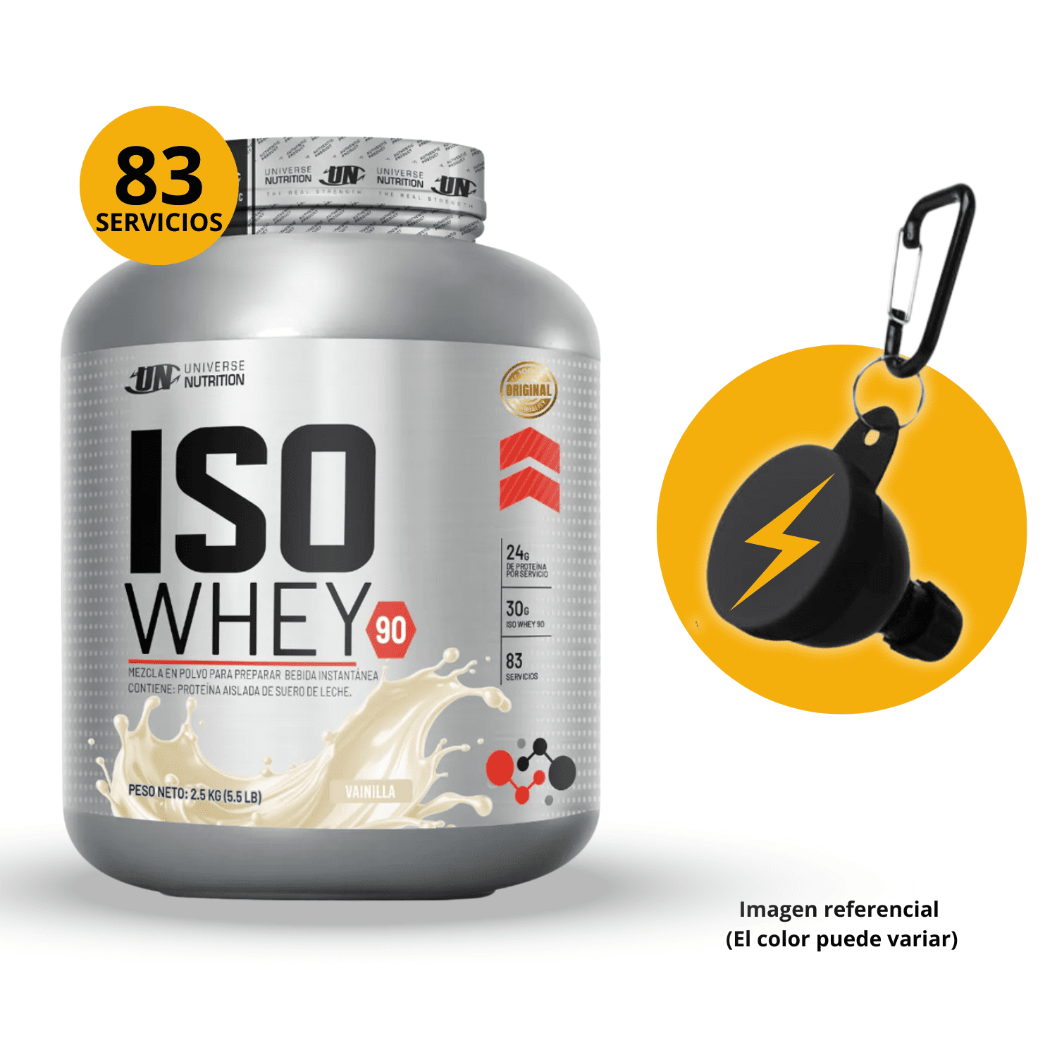Proteína Iso whey 90 2.5kg Vainilla Universe Nutrition -Portasuplementos