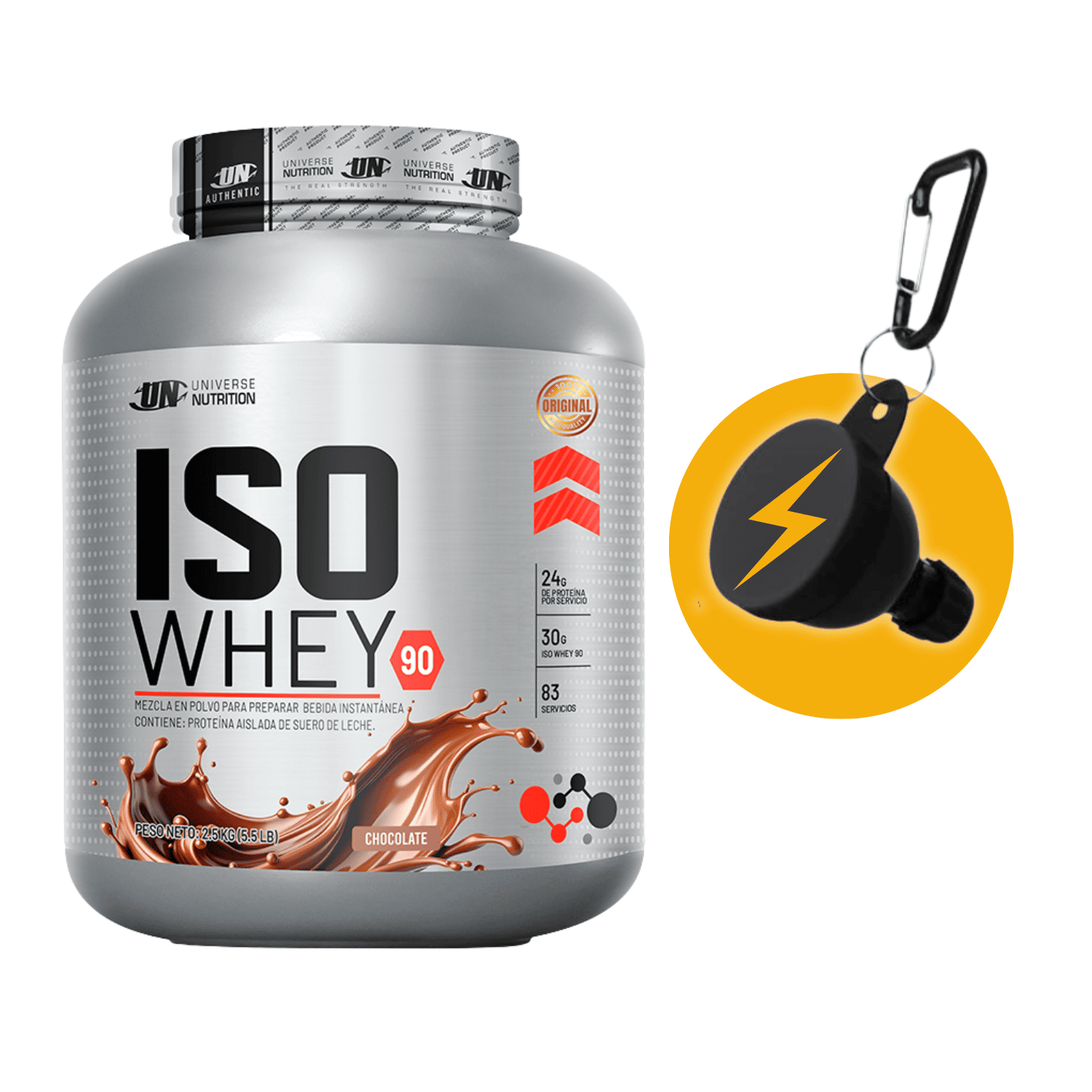 Proteína Iso whey 90 2.5kg Chocolate Universe Nutrition -Portasuplementos