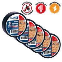 Cinta Aislante 19mm x 20 Yds Negro Pack x 5