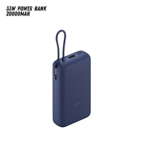 Batería Portátil XIAOMI 20000mAh Cable integrado Azul