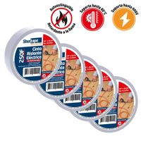Cinta Aislante 19mm x 20 Yds Blanco Pack x 5