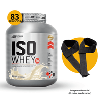 ISO WHEY 90 DE 2.5kg VAINILLA CON STRAPS - PROTEÍNA ISOLATADA
