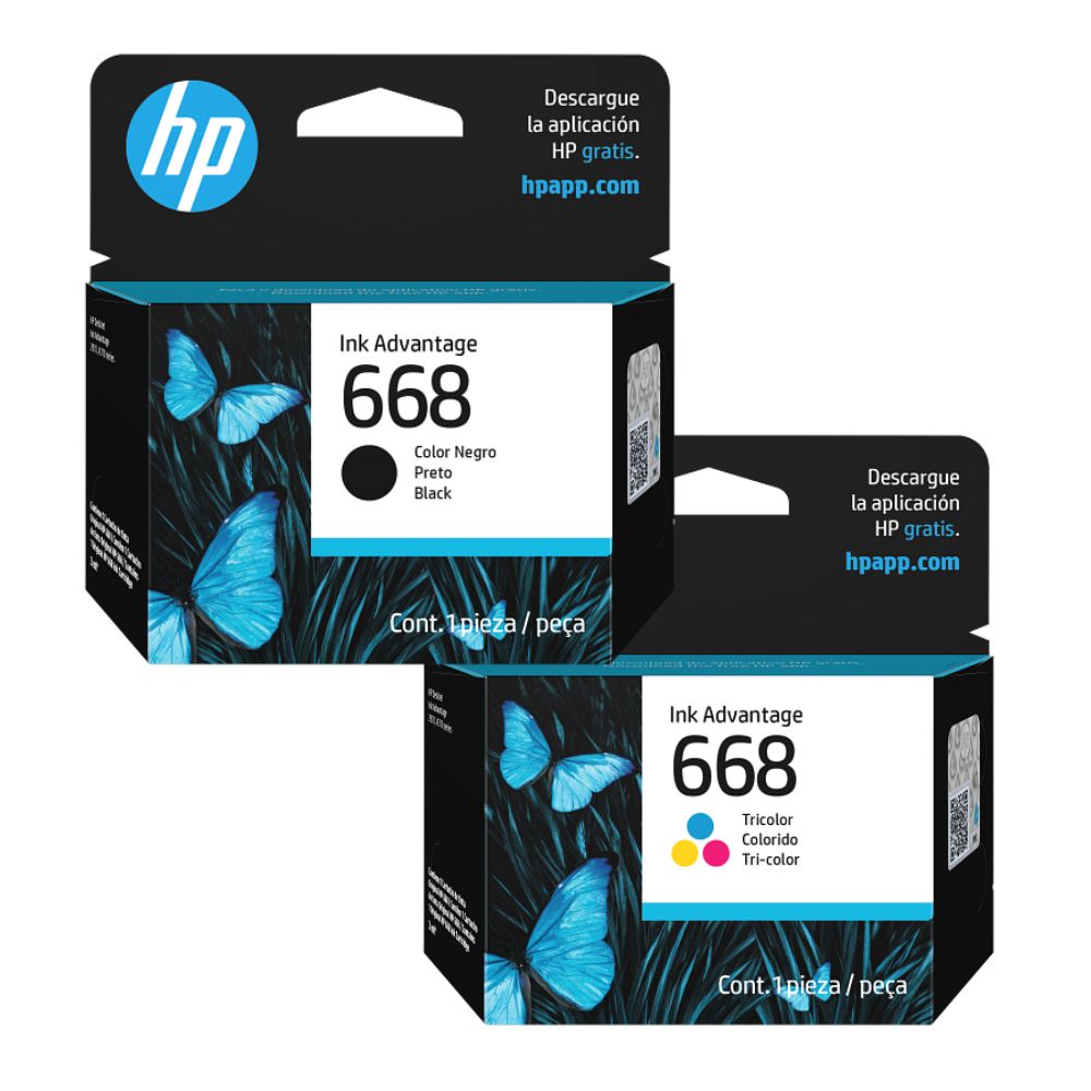 PACK DE TINTA HP 668 NEGRO Y TRICOLOR DJ 2975  4375