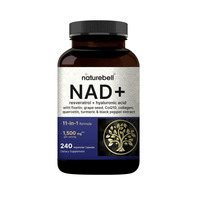 NatureBell Complejo NAD 1500mg   Con Resveratrol y Ácido Hialurónico antienvejecimiento