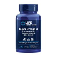 Life Extension Super Omega 3 EPA DHA Con Lignanos de Sésamo y Extracto de Aceituna