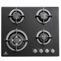 Cocina Empotrable 4 hornillas de Vidrio Templado Indurama Egi 604vdneg