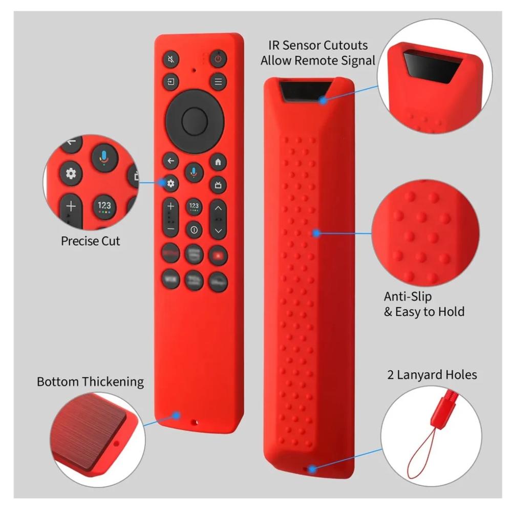 Funda protectora de Silicona para Control TCL Rc923a rc813a Roja