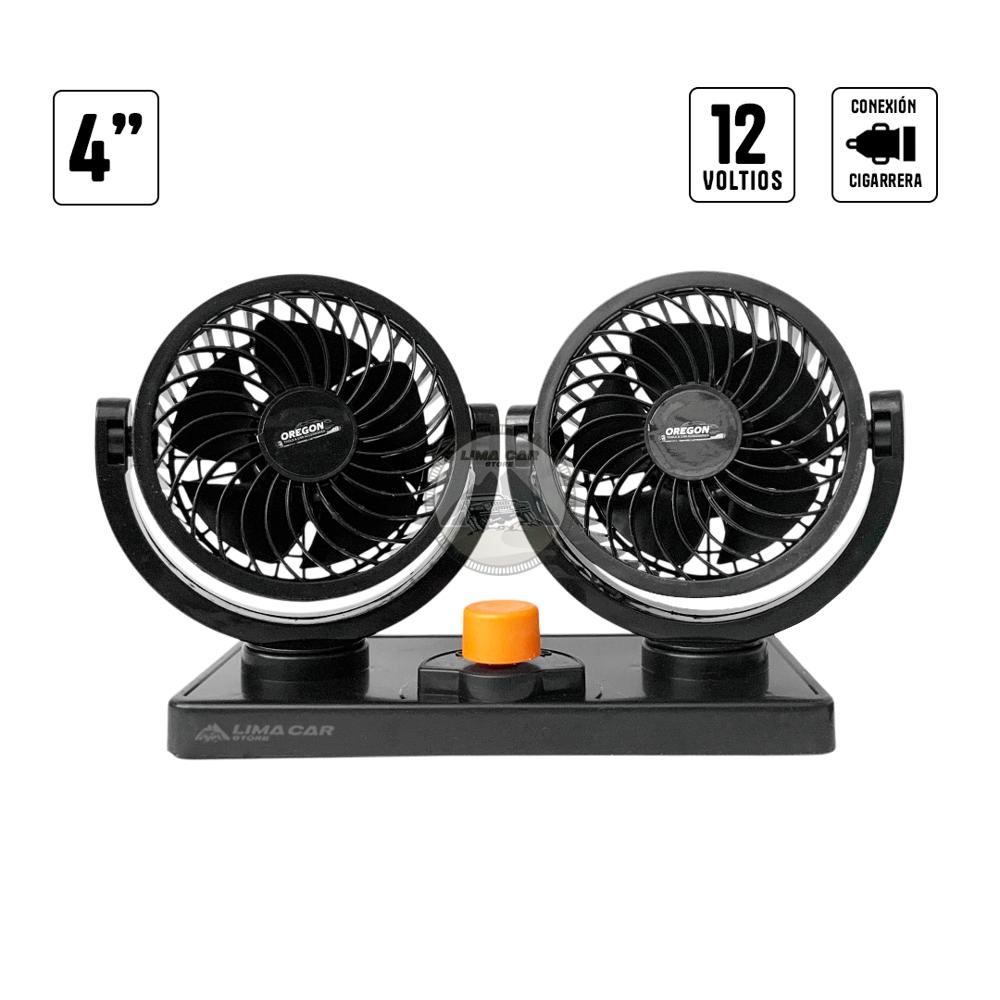 Ventilador Doble graduable 360Grados 12V Auto Camioneta