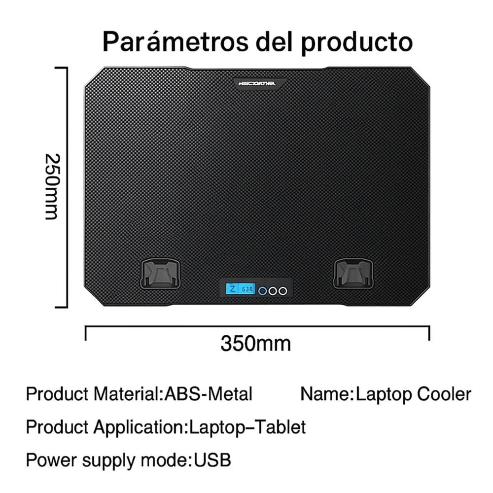 Cooler para Laptop 6 ventiladores RGB