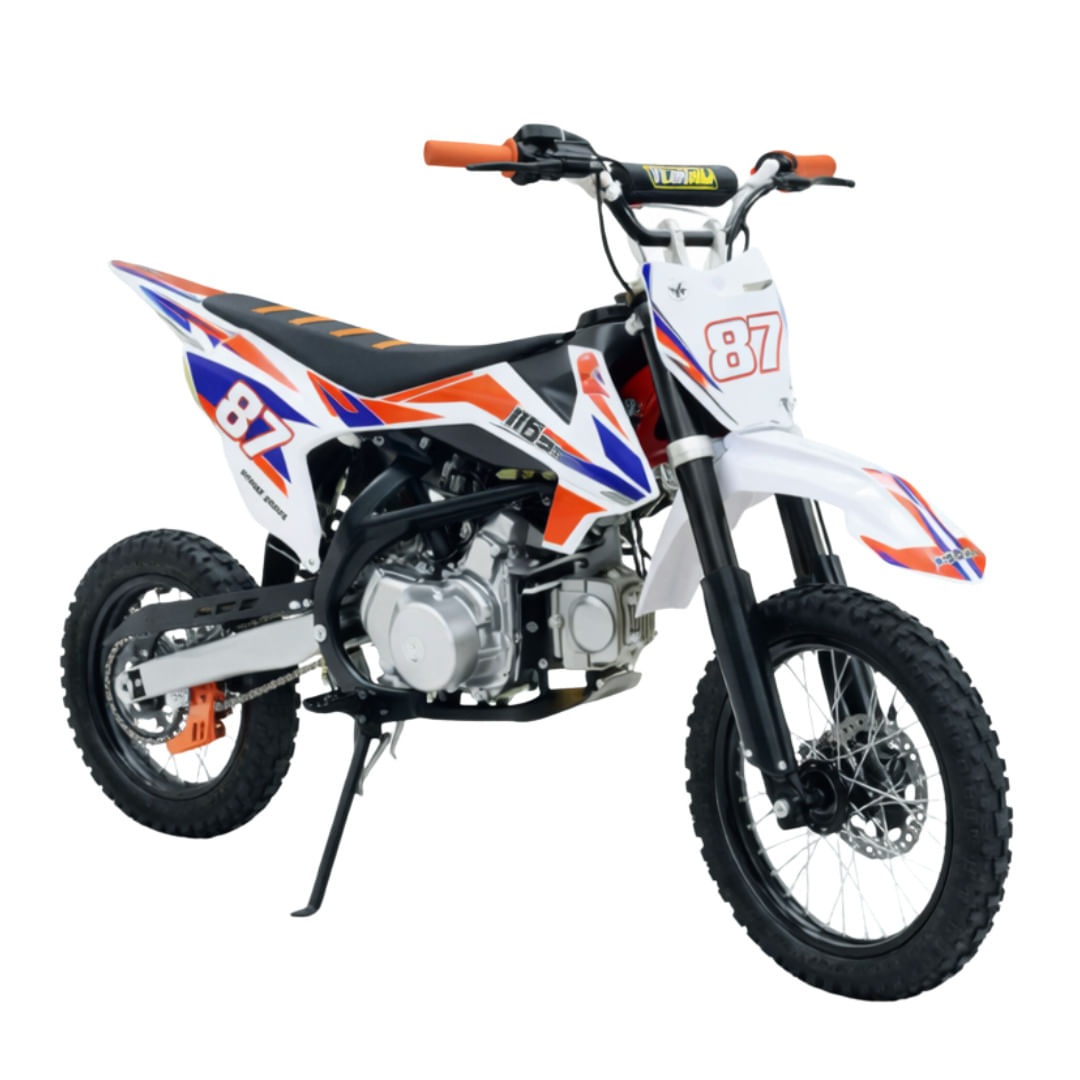 MOTOCROSS 125CC PARA ADOLESCENTES USO RECREATIVO 4 TIEMPOS NARANJA