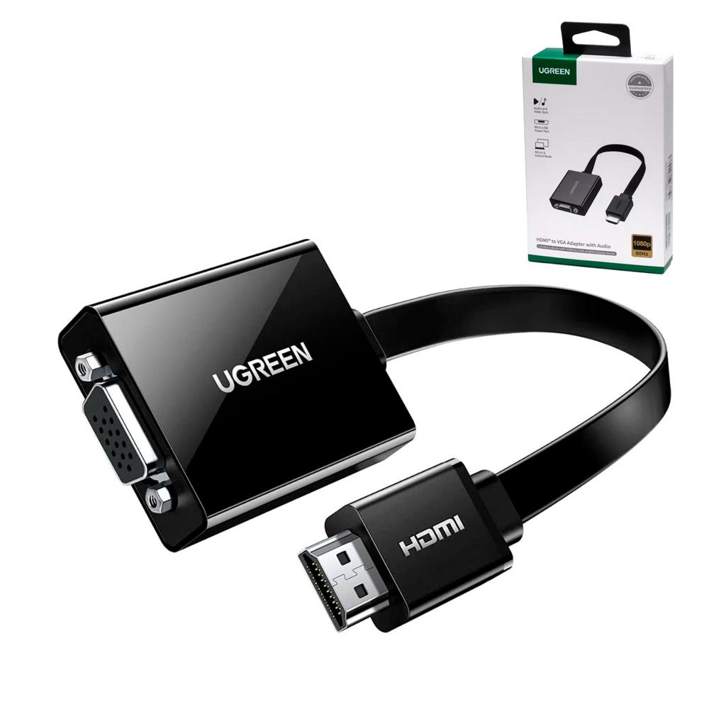 Adaptador Hdmi A Vga Ugreen Mm103 Con Audio Full Hd 1080