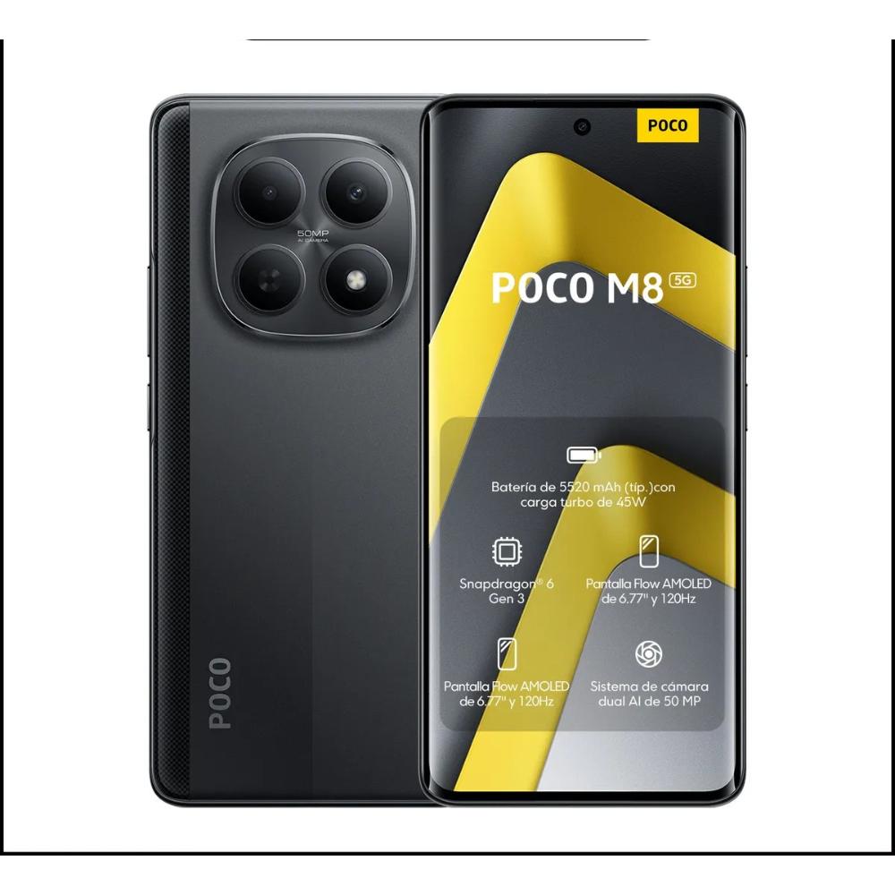 Celular Xiaomi POCO M8 Negro 8GB RAM 256GB