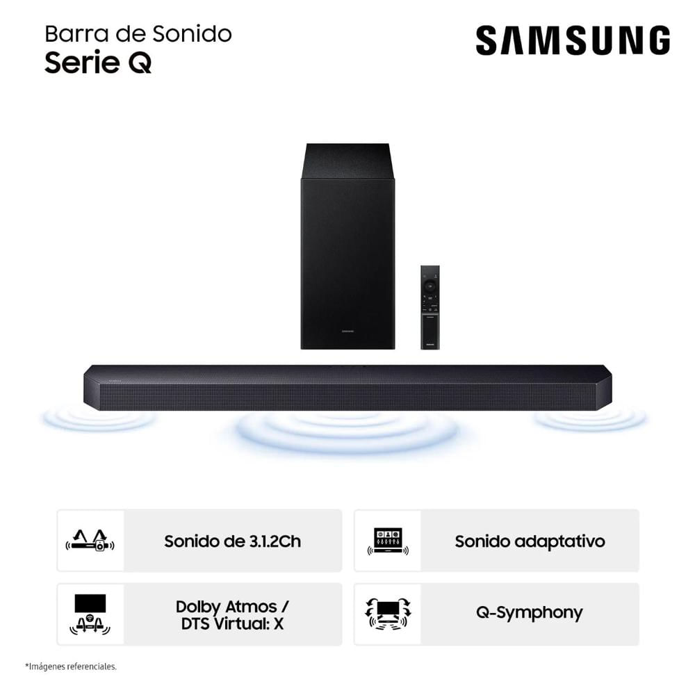 Soundbar Samsung Serie Q 3 . 1 . 2 Ch HW-Q600F