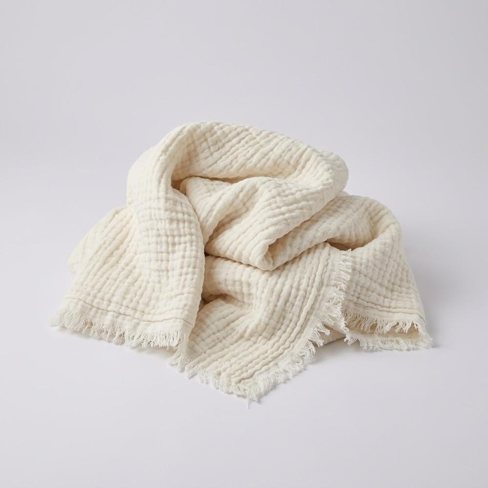 Manta Aura Blanca Hueso Zalmohadas 140 x 220