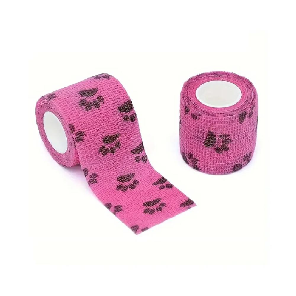 Vendas elásticas autoadhesivas para perros y gatos fucsia