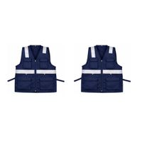 PACK X 2 UND DE CHALECO MULTIBOLSILLO ALTA VISIBILIDAD TALLA S