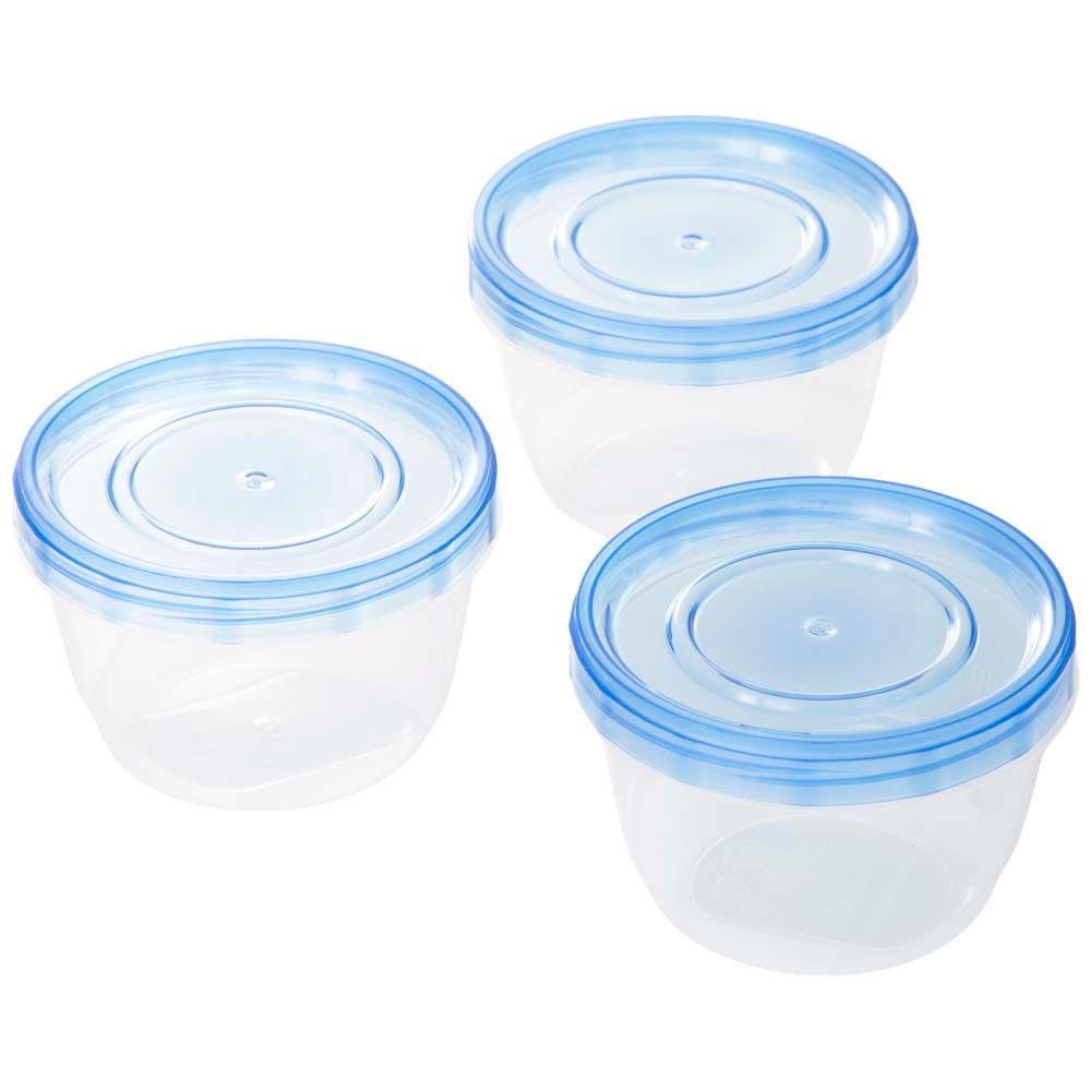 Set Tápers Plástico Redondos con Tapa DECO HOME x3un