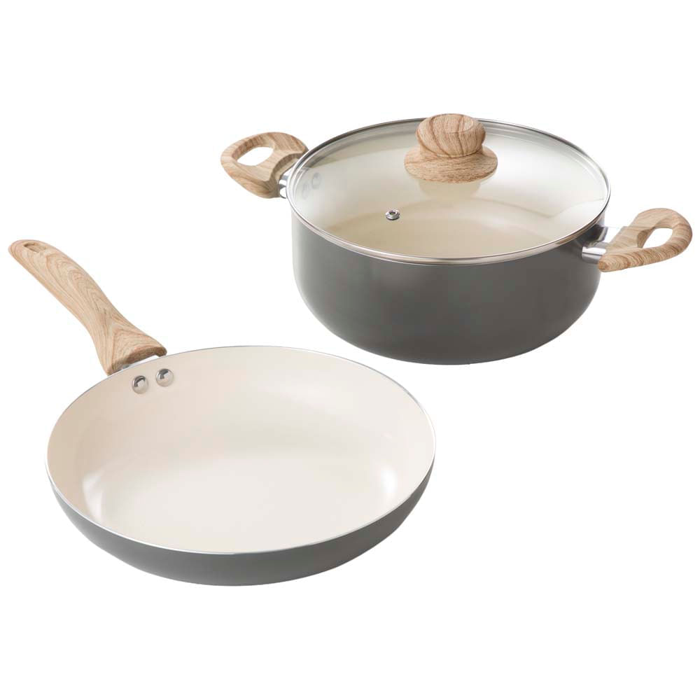 Pack Sartén + Cacerola con Mango Soft Touch DECO HOME (Modelos Aleatorios)
