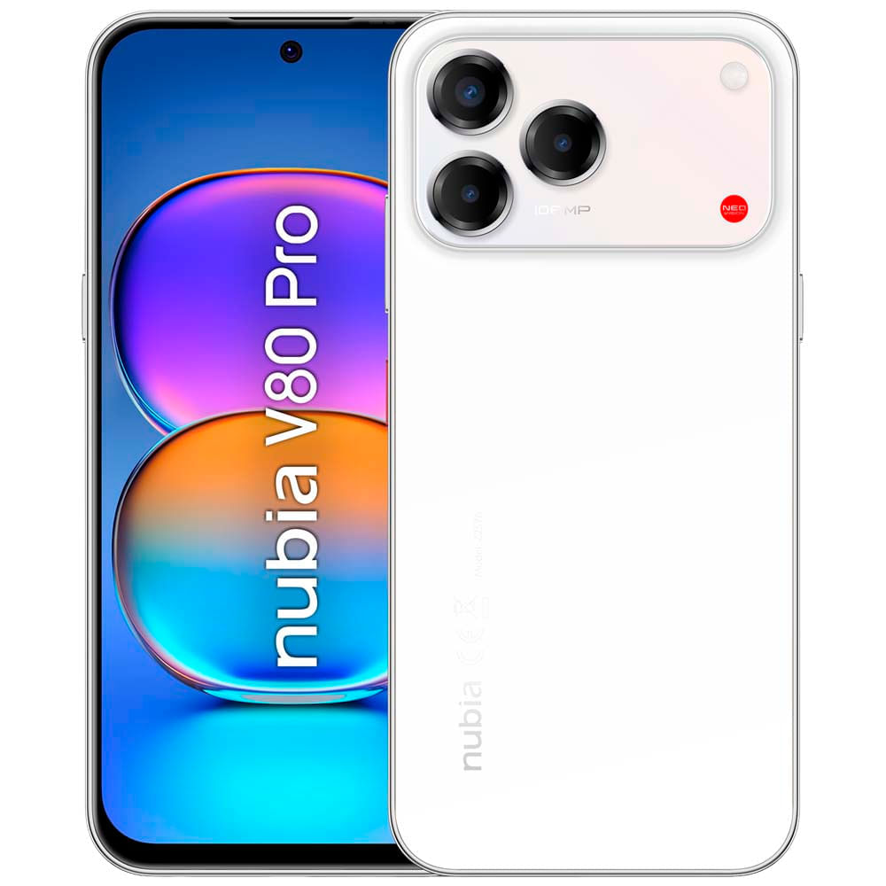 Smartphone ZTE V80 Pro 6.75"" 8GB 256GB 108M+2M+AI camera Blanco