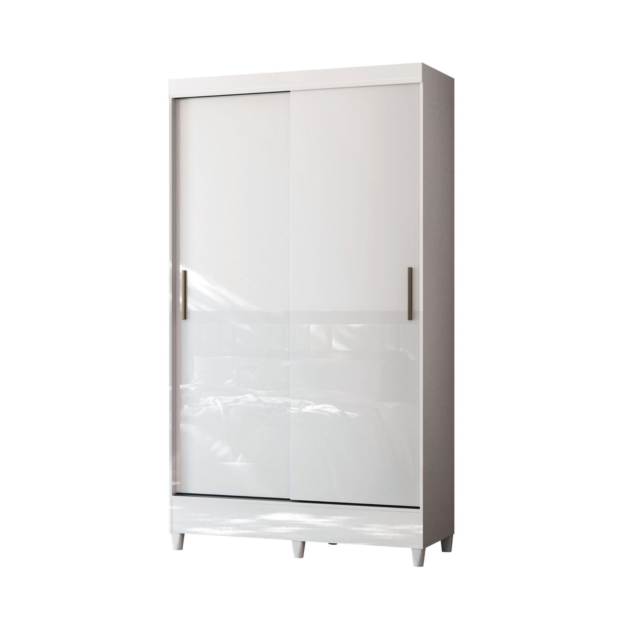 Ropero VIVA HOME Fit 2 Puertas Correr C/Pies Color Blanco