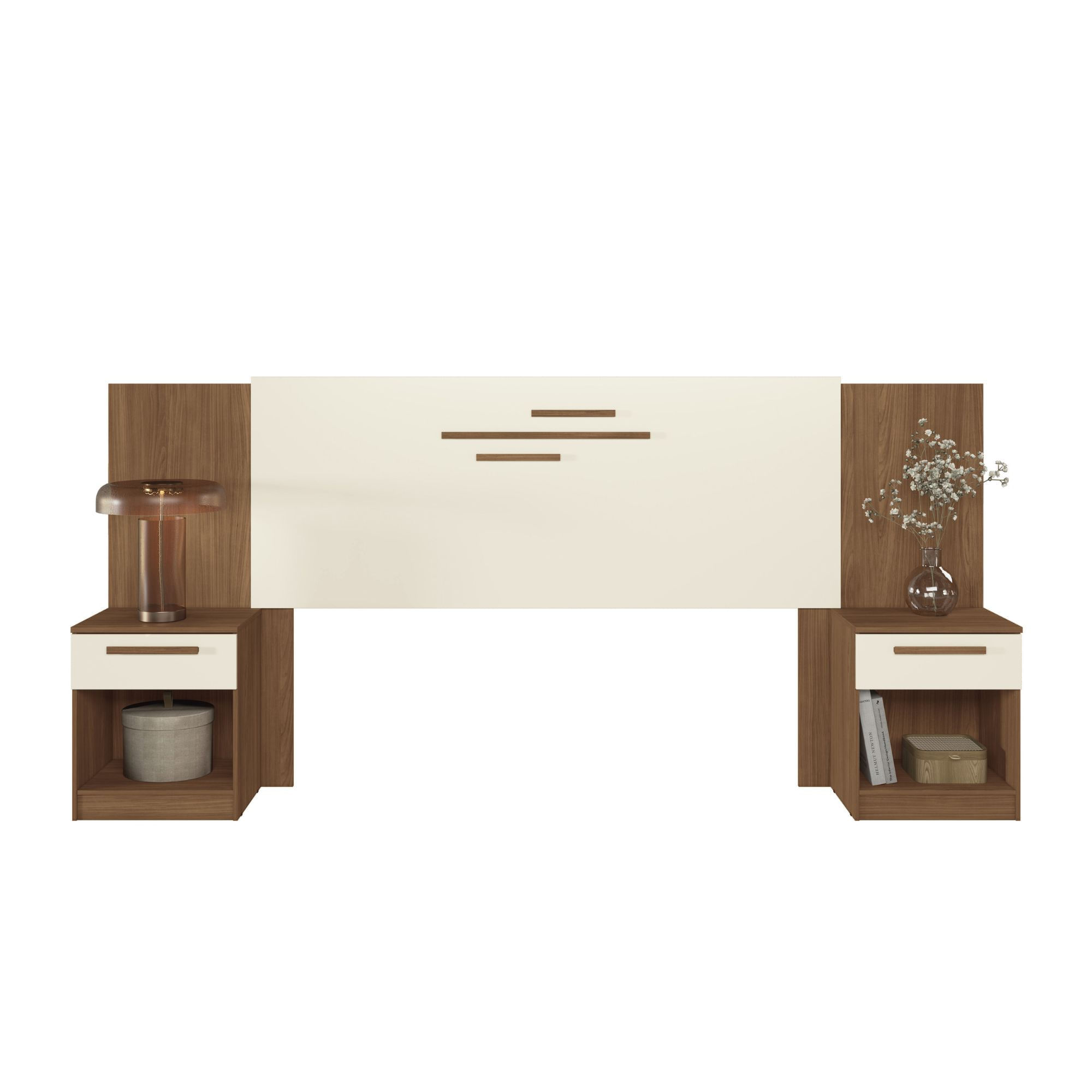 Cabecera VIVA HOME Matrimonio Loanda C/Gav. - Color Jatoba/Arena