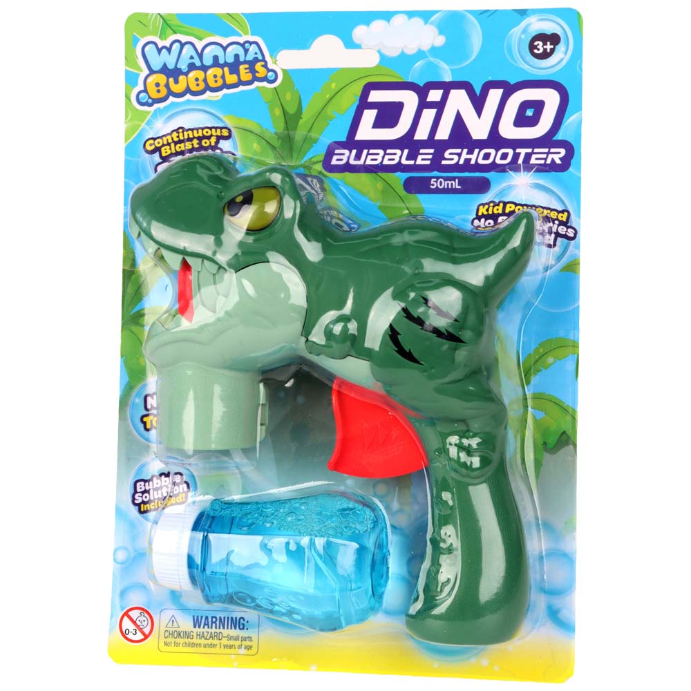 Pistola Lanza Burbujas Diseño de Dinosaurio