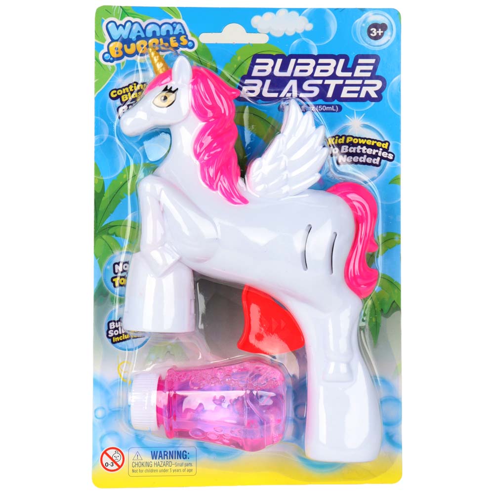 Pistola Lanza Burbujas Diseño de Unicornio