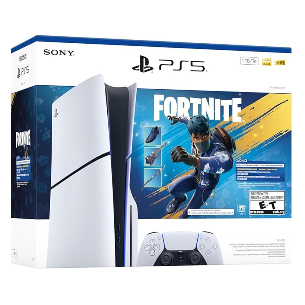 Consola Play Station 5 PS5 lector disco 1TB Más Fortnite