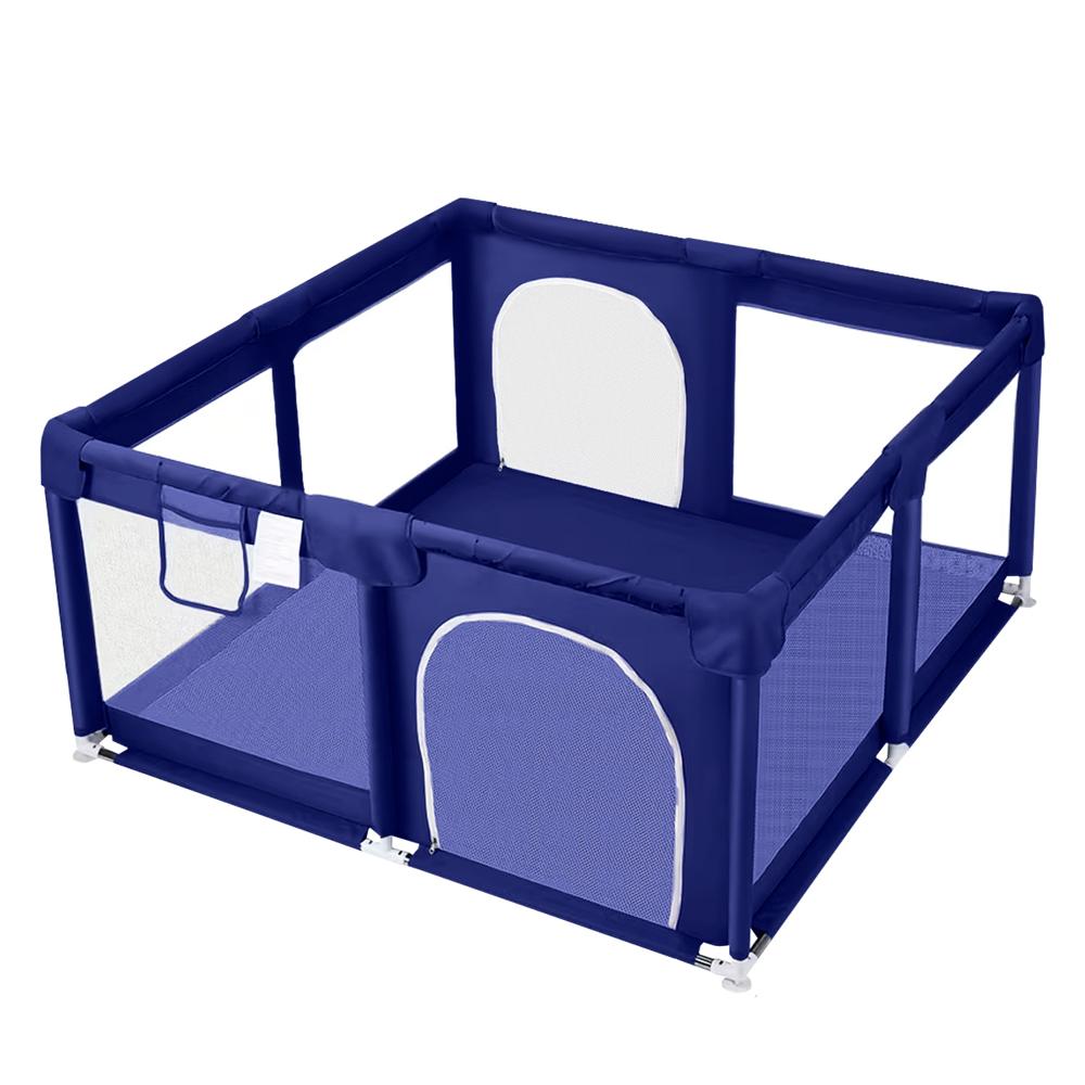 Corral para Bebe 120 X 120 con Vista 360° y Doble Puerta AZUL