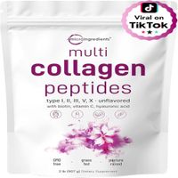 Micro Ingredients Polvo de peptidos de colágeno múltiple 2 libras