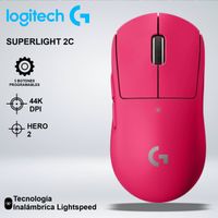 MOUSE GAMER G PRO X SUPERLIGHT 2C HERO 2 LIGHTSPEED 44KDPI 5botones 95hrs 51gr FUCSIA