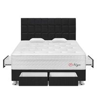 Dormitorio 4 Cajones Niza Queen Gris