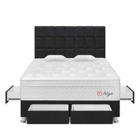 Dormitorio 4 Cajones Niza 2 plazas Gris