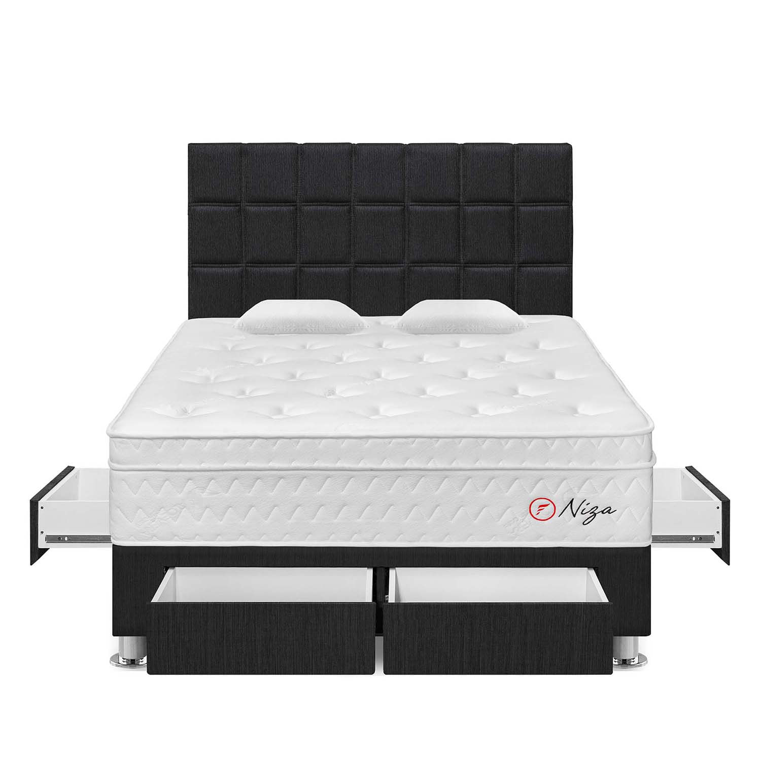 Dormitorio 4 Cajones Niza 2 plazas Gris