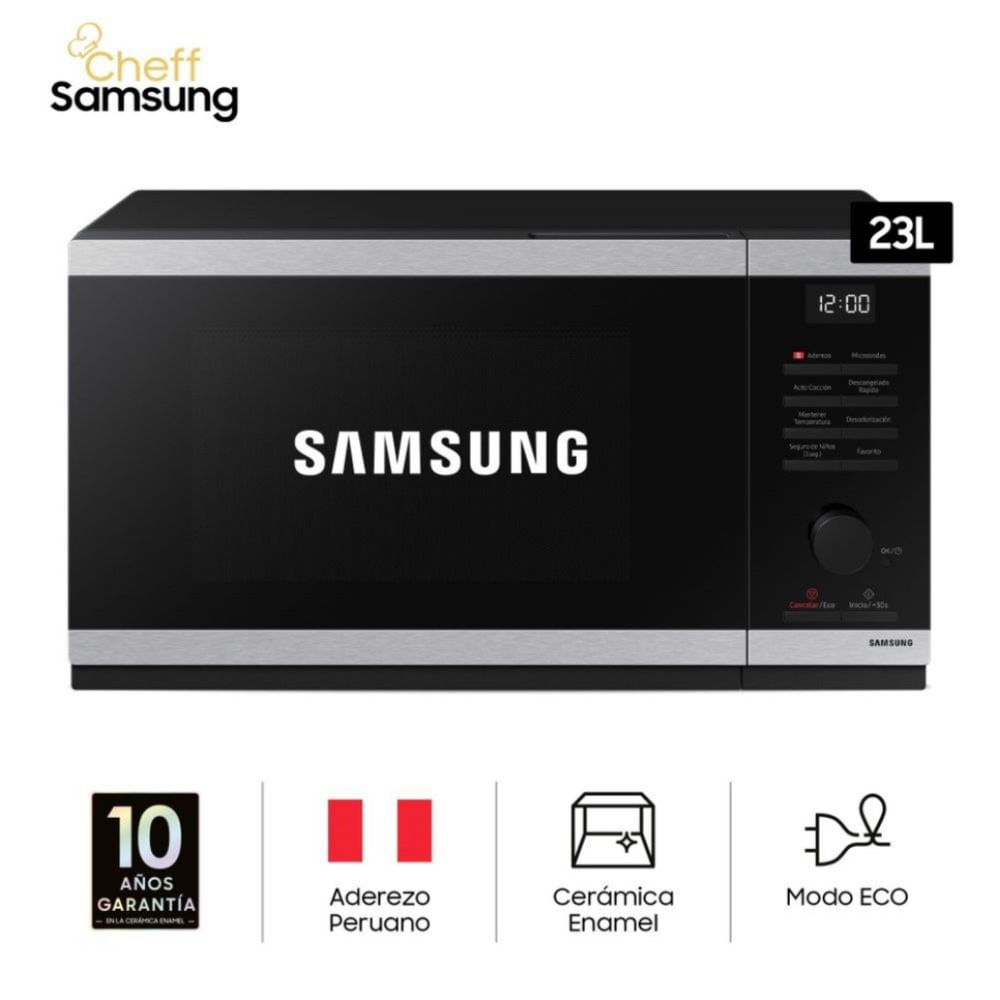 Horno Microondas Samsung 23L MS23DG4504ATPE Negro