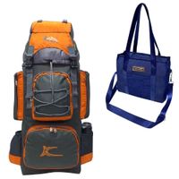 PROMOCIÓN MOCHILA DE CAMPING N3 KENGAR PLOMO-NARANJA - BOLSO PUFFER XS JEAN