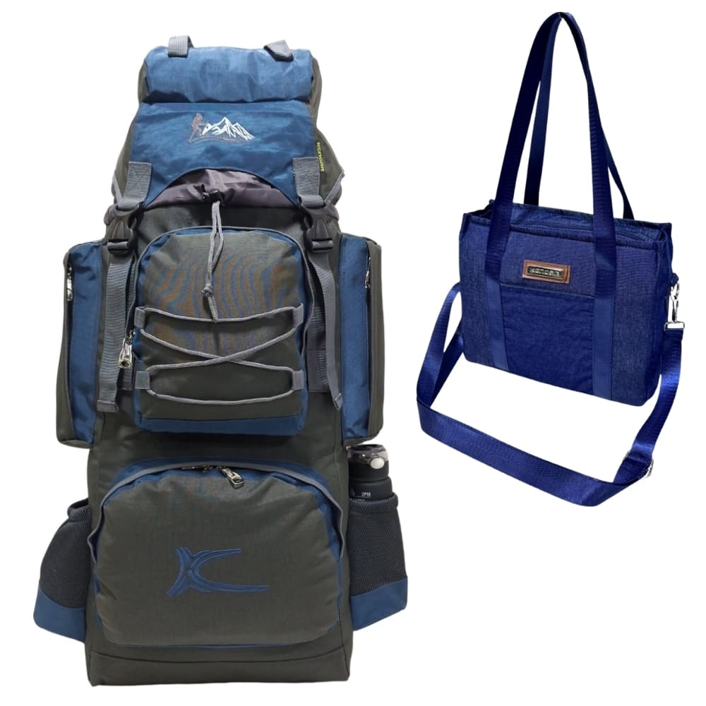PROMOCIÓN MOCHILA DE CAMPING N3 KENGAR PLOMO-ACERO - BOLSO PUFFER XS JEAN