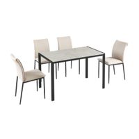Juego de comedor Lugano con 4 sillas