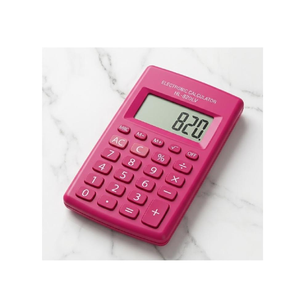 Calculadora Compacta HL-820LV Color Fucsia