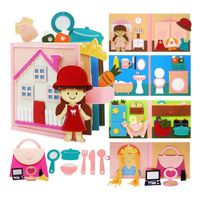 Juego Libro Sensorial Montessori Didáctico Casa De Muñecas