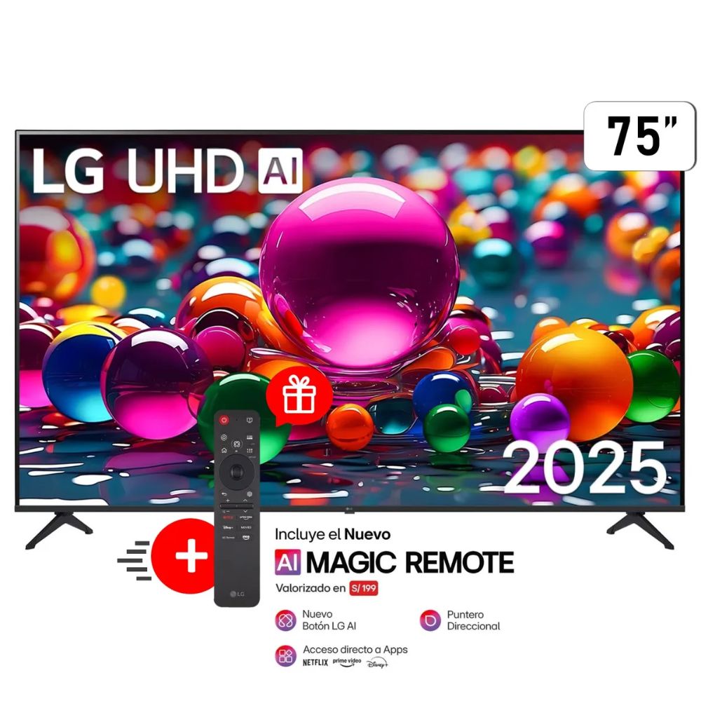 Televisor LG 75 UHD 4K ThinQ AI 75UA8050PSA