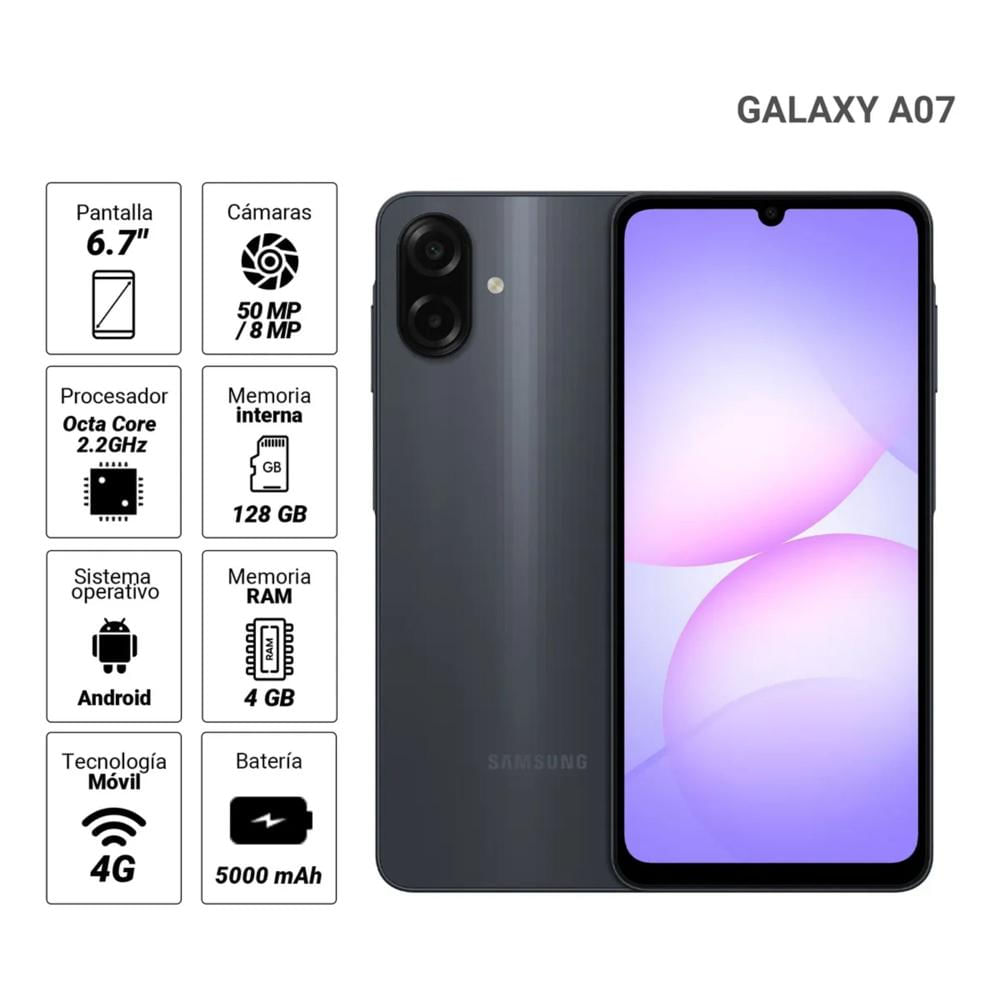 Samsung Galaxy A07 4RAM 128GB Black