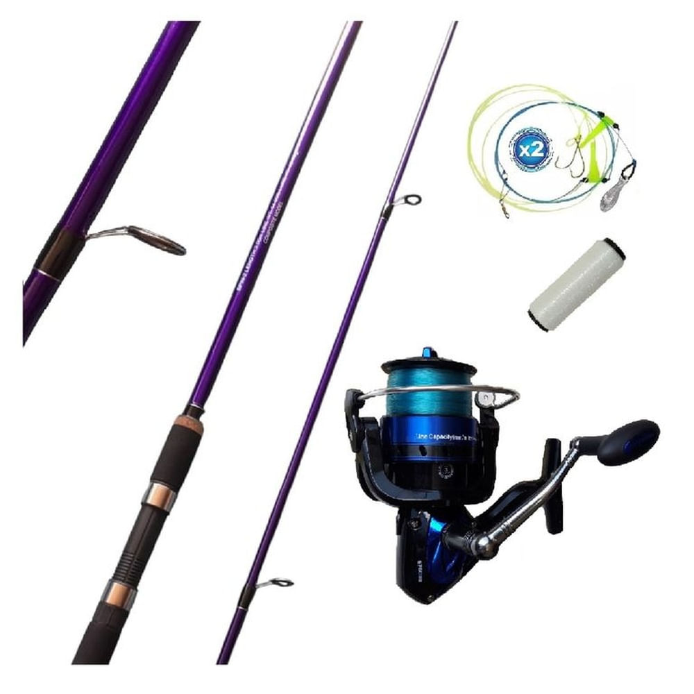 EQUIPO DE PESCA SPINNING CAÑA 3.00 M CARRETE 6000
