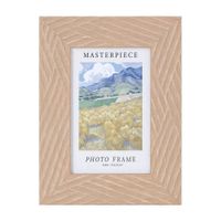 Portarretrato Natural Rayas 10x15cm Orange