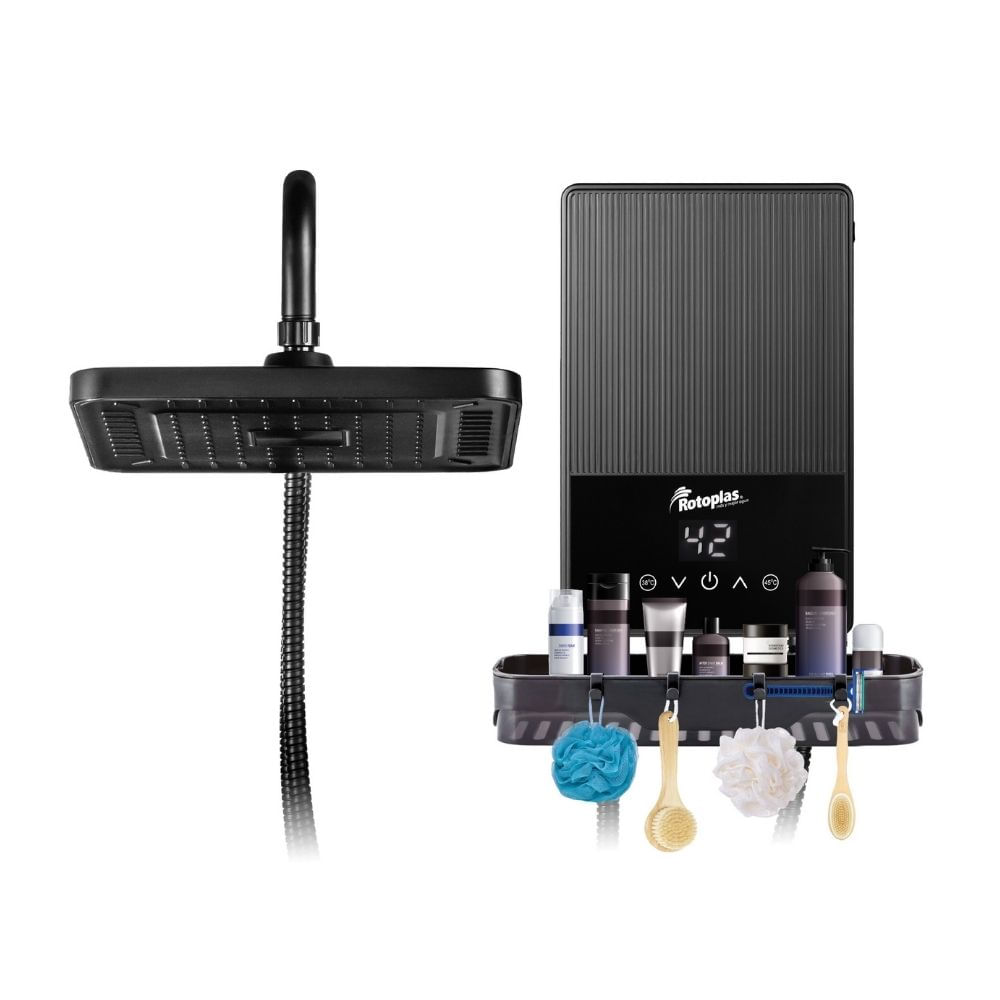 Rapiducha Rotoplas Negra Iconic con Salida Española 5500W