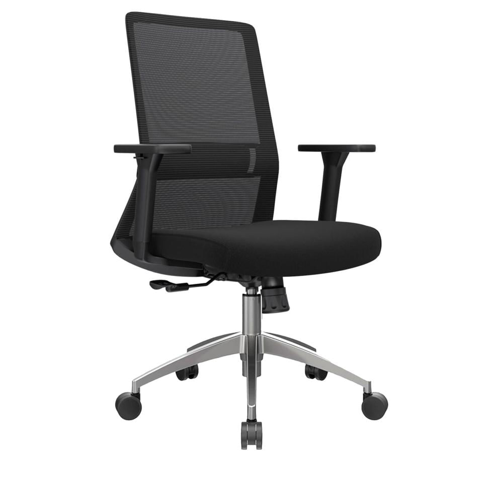 Silla Ergonómica Twist Gerente Aluminio Negro PN Ofideas