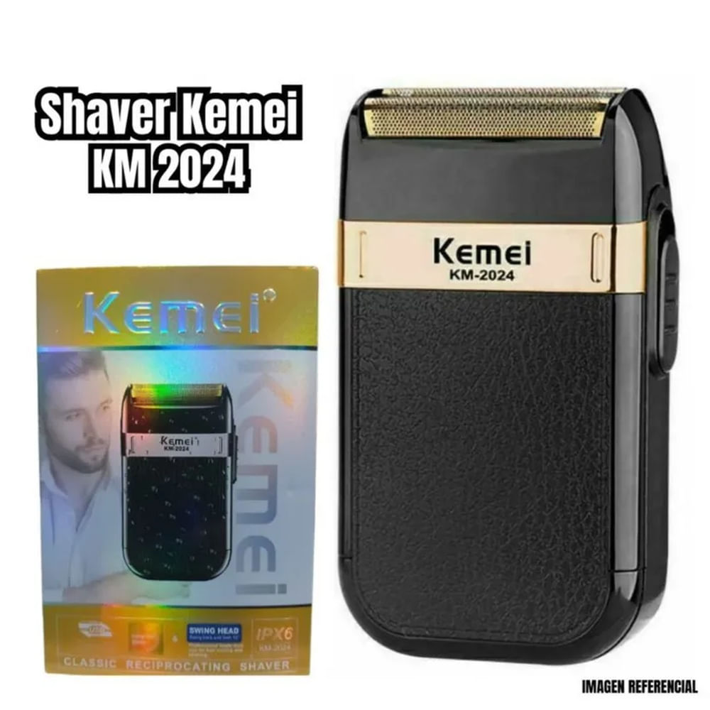 Máquina de Afeitar Portátil Recargable Afeitadora Kemei KM-2024 Shaver
