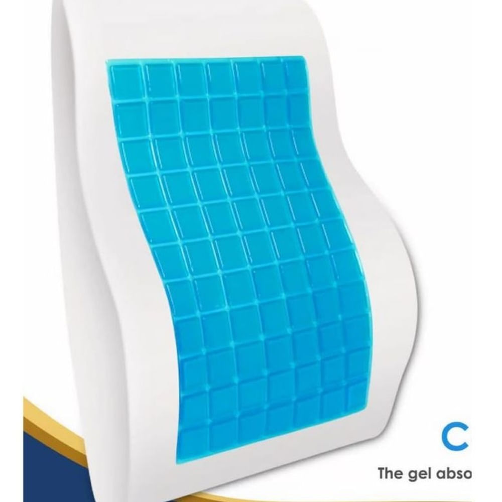 Cojín Espaldar Lumbar Alto Viscoelastica                            Ortopédica Gel
