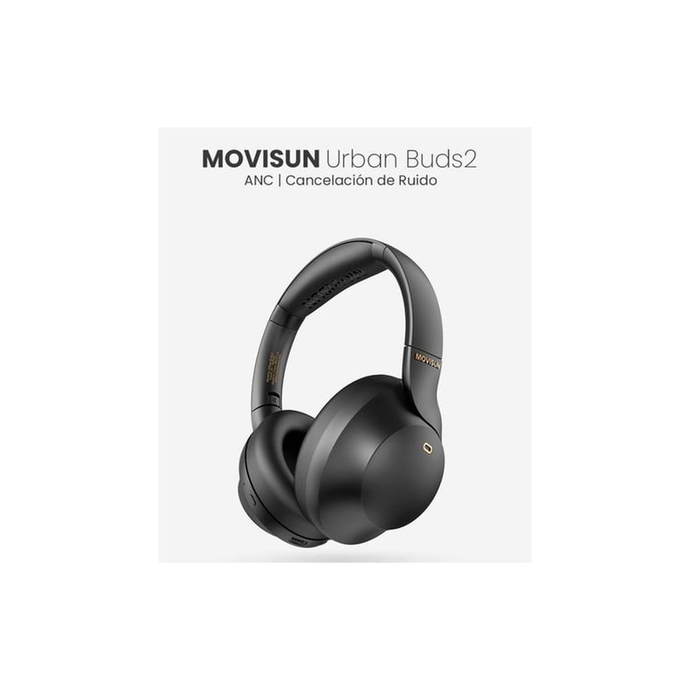 MOVISUN Urban Buds2 Negro – Audífonos Bluetooth Vincha con ANC