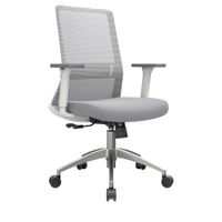 Silla Ergonómica Twist Gerente Aluminio Gris PN Ofideas